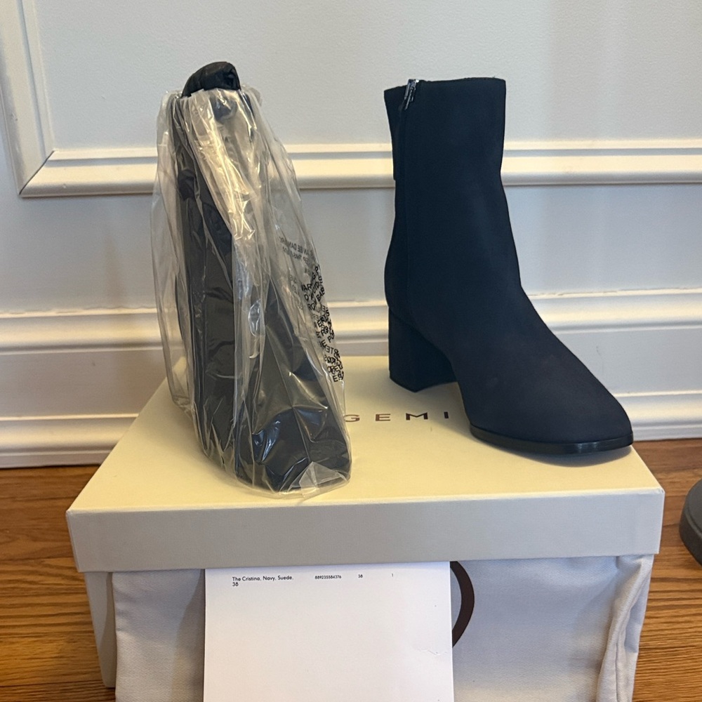 Navy Suede Women's Boots